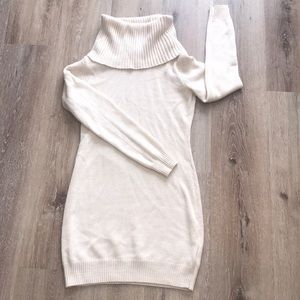 H&M cream sweater dress